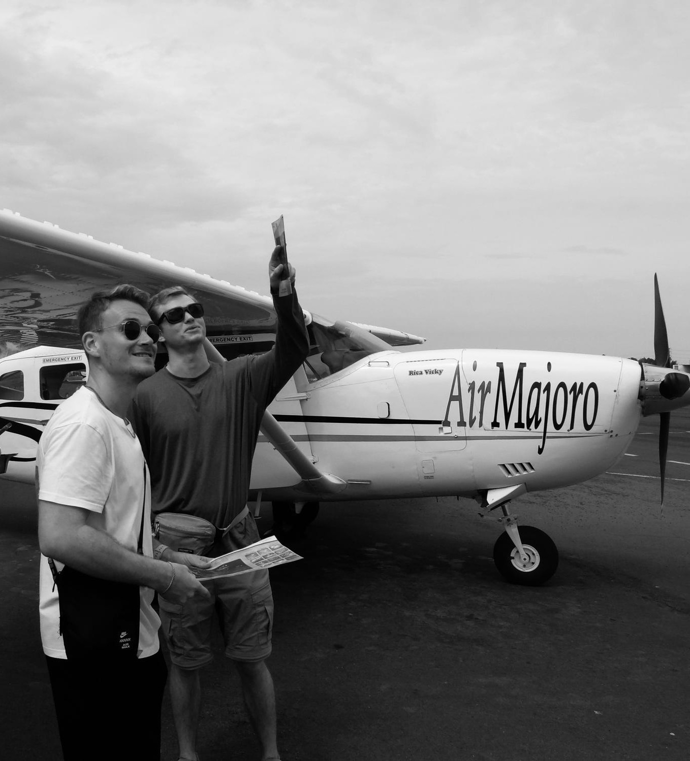 Elliot on-site with the Air Majoro aircraft